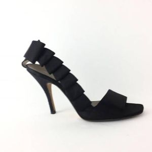 SOLD // Ferragamo Sling Back Black Heels